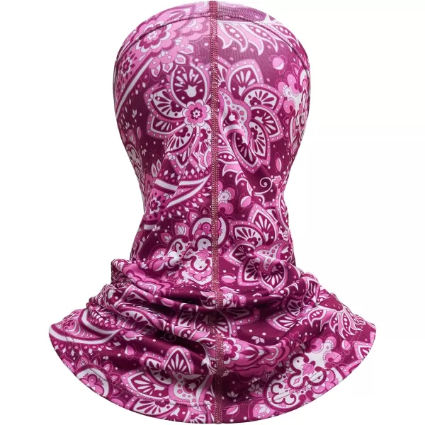 BASSDASH Neck Gaiter Mask UPF 50 Sun Protection for Men ampamp Women Fishing Hiking OutdoorPink Paisley