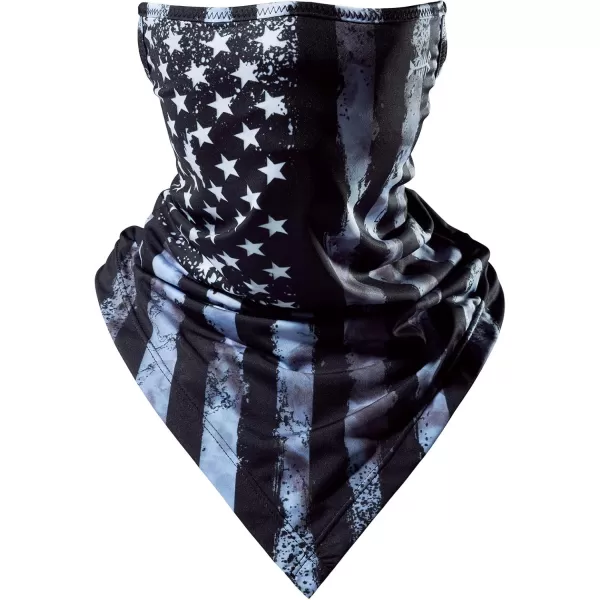 BASSDASH Neck Gaiter Mask UPF 50 Sun Protection for Men ampamp Women Fishing Hiking OutdoorSplash Black Us Flag