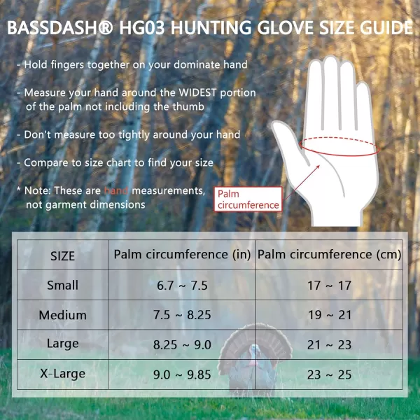 BASSDASH Unisex Fingerless Camo Hunting Gloves for Mens Womens Early Season Warm Weather UPF 50 Lightweight Fishing Photography HG03Mossy Wood