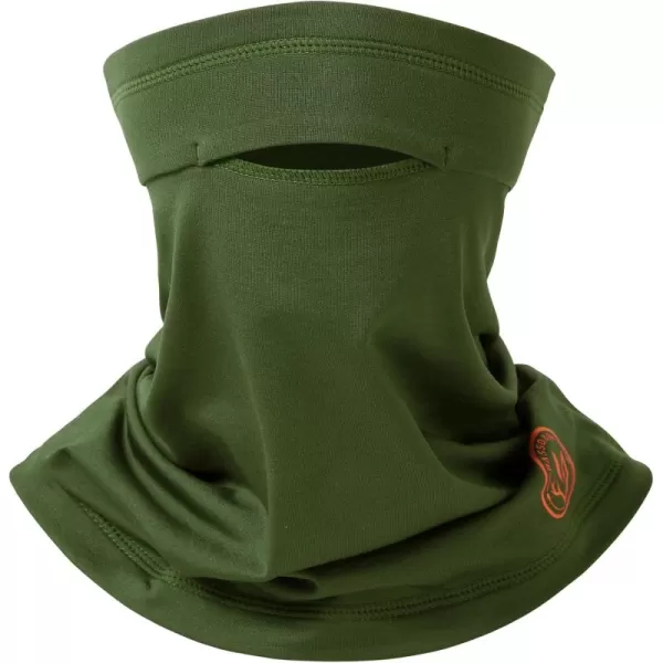 BASSDASH Fleece Neck Gaiter with Nose Hole Winter Face Mask for Men Women Windproof Scarf for Fishing Hunting SkiingArmy Green