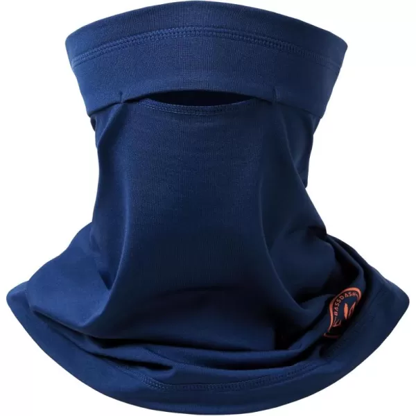 BASSDASH Fleece Neck Gaiter with Nose Hole Winter Face Mask for Men Women Windproof Scarf for Fishing Hunting SkiingNavy Blue