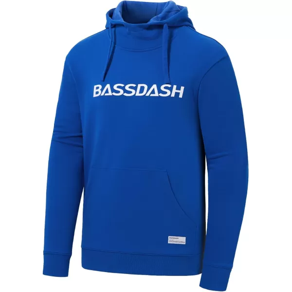 BASSDASH Mens Cotton Hoodie Long Sleeve Pullover Hooded Casual Drawstring Warm Sweatshirt with Kangaroo PocketRoyal Blue