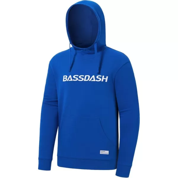 BASSDASH Mens Cotton Hoodie Long Sleeve Pullover Hooded Casual Drawstring Warm Sweatshirt with Kangaroo PocketRoyal Blue