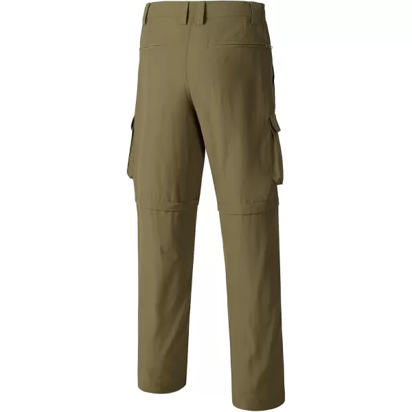 imageBASSDASH Mens Outdoor Quick Dry Convertible Pants ZipOff Water Resistant Lightweight Fishing Hiking Cargo Shorts UPF50Brown
