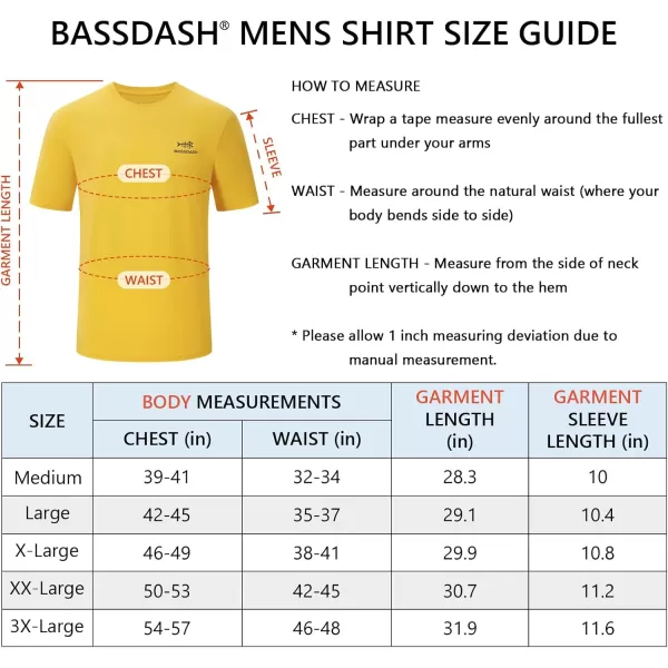 imageBASSDASH Mens UPF 50 Short Sleeve Fishing Shirts Performance Cooling UV Sun Protection Hiking TShirtsAmber