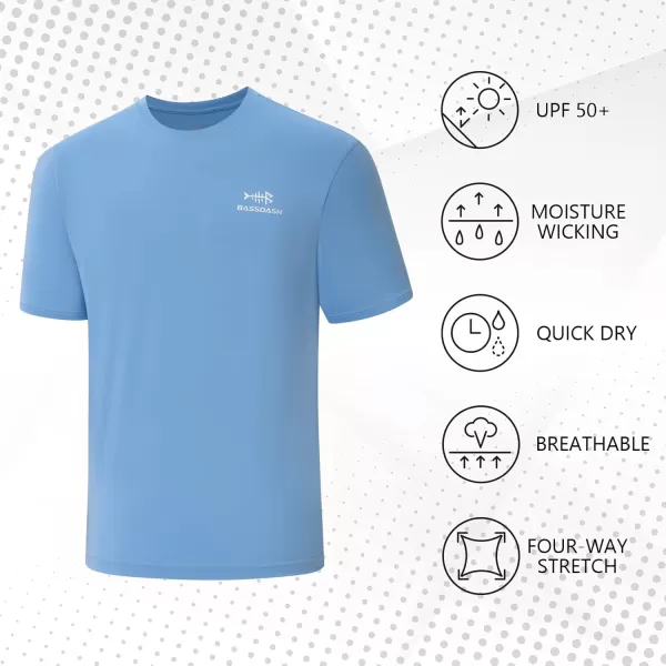 imageBASSDASH Mens UPF 50 Short Sleeve Fishing Shirts Performance Cooling UV Sun Protection Hiking TShirtsCarolina