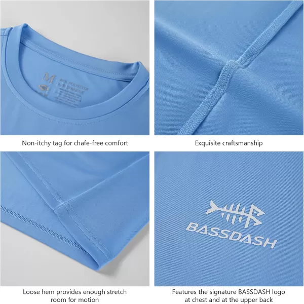 imageBASSDASH Mens UPF 50 Short Sleeve Fishing Shirts Performance Cooling UV Sun Protection Hiking TShirtsCarolina