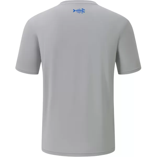 imageBASSDASH Mens UPF 50 Short Sleeve Fishing Shirts Performance Cooling UV Sun Protection Hiking TShirtsCool Grey
