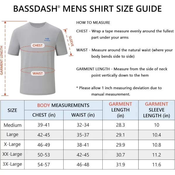 imageBASSDASH Mens UPF 50 Short Sleeve Fishing Shirts Performance Cooling UV Sun Protection Hiking TShirtsCool Grey
