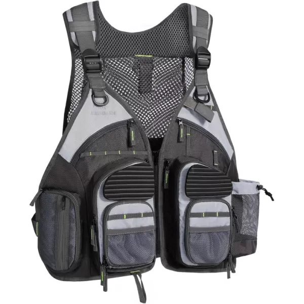 imageBASSDASH Fishing Vest Adjustable for Men and Women for Fly Bass Boat FishingDark Grey