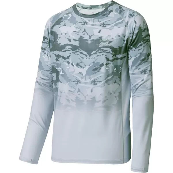 imageBASSDASH Mens UPF 50 Camo Fishing Shirt Quick Dry Long Sleeve Kayaking Hiking TShirtsAbstract Grey Marble Gradient