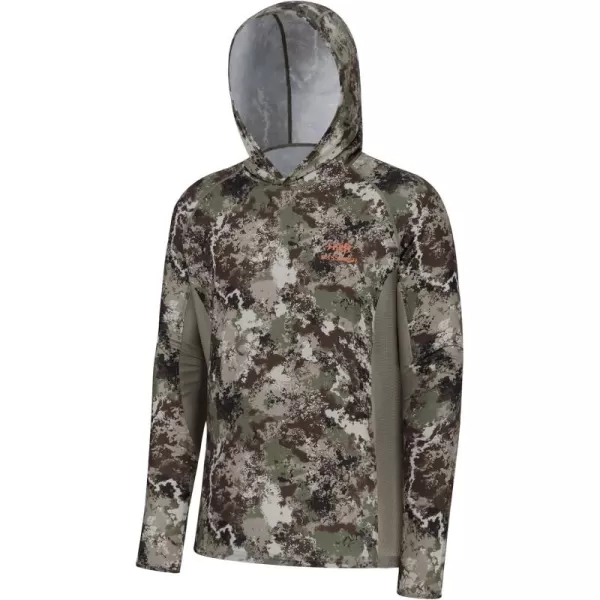 imageBASSDASH Mens UPF 50 Lightweight Hunting Camo Hoodie Quick Dry Performance Long Sleeve Fishing Shirt with Hood FS30MGrunge Camo