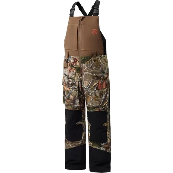 imageBASSDASH Splice II Mens Insulated Waterproof Camo Hunting Bibs Ripstop Fishing PantsAutumn Forest