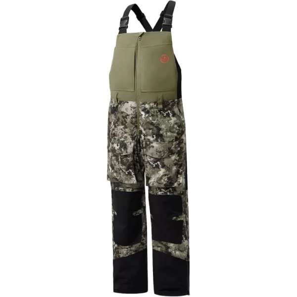 imageBASSDASH Splice II Mens Insulated Waterproof Camo Hunting Bibs Ripstop Fishing PantsGrunge Camo