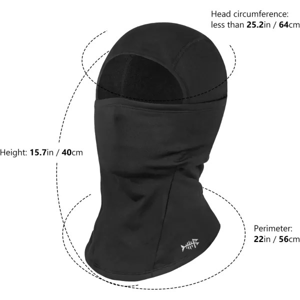 imageBASSDASH Winter Balaclava Fleece Ski Mask Ninja Hood Neck Warmer Fishing HuntingBlack