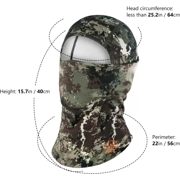 imageBASSDASH Winter Balaclava Fleece Ski Mask Ninja Hood Neck Warmer Fishing HuntingGrunge Camo