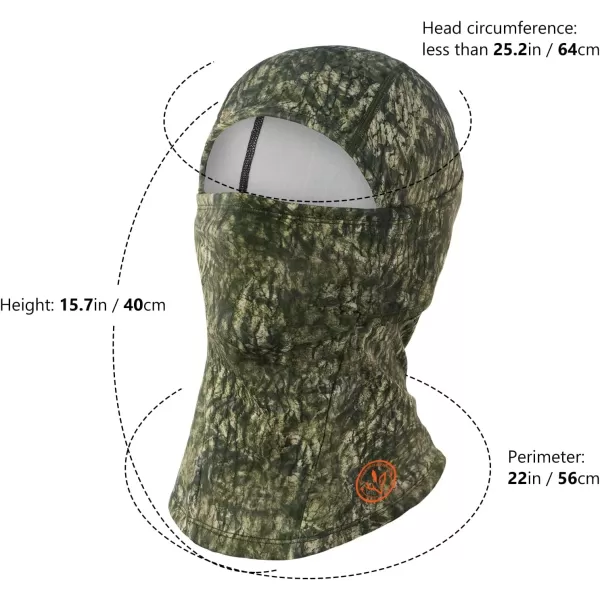 imageBASSDASH Winter Balaclava Fleece Ski Mask Ninja Hood Neck Warmer Fishing HuntingMossy Wood
