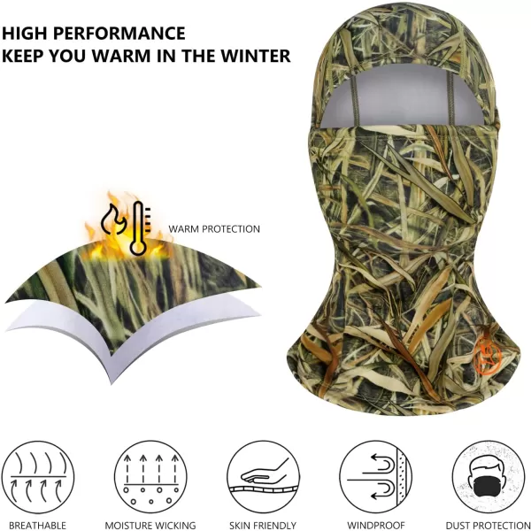 imageBASSDASH Winter Balaclava Fleece Ski Mask Ninja Hood Neck Warmer Fishing HuntingReeds