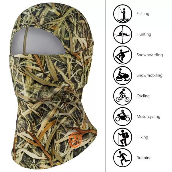 imageBASSDASH Winter Balaclava Fleece Ski Mask Ninja Hood Neck Warmer Fishing HuntingReeds