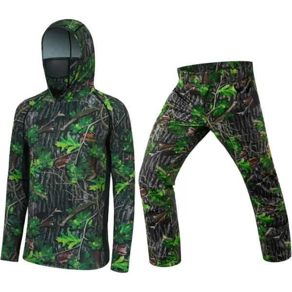 imageBASSDASH Green Leaf Hunting Fishing Hoodies4XL ampamp Lightweight Pants42quot W x 32quot L Bundle