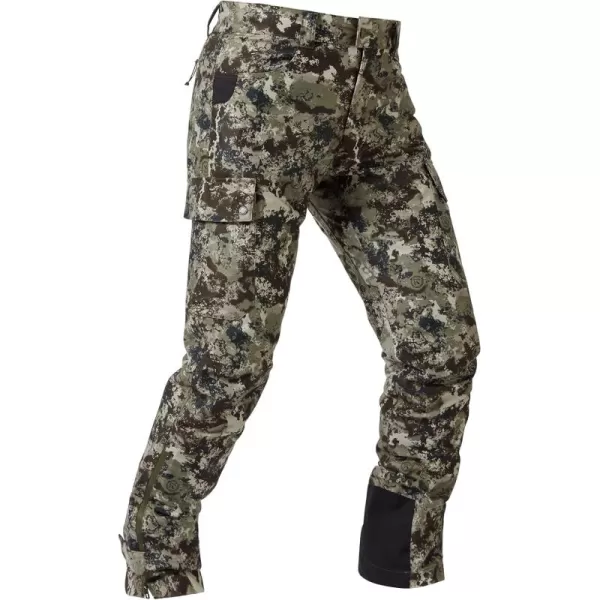 imageBASSDASH Walker Mens Waterproof Breathable Hunting Pants with Silent Outer Fabric for Fishing Turkey UplandGrunge Camo