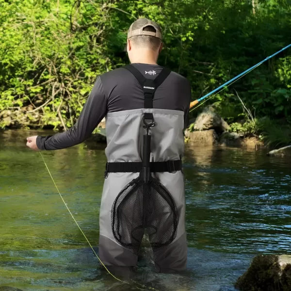 imageBASSDASH FW08 Mens Breathable Waders Waterproof Fly Fishing Chest FishingGrey