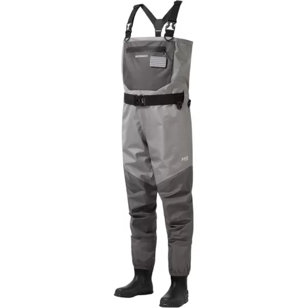 imageBASSDASH FW08 Mens Breathable Waders Waterproof Fly Fishing Chest FishingGrey