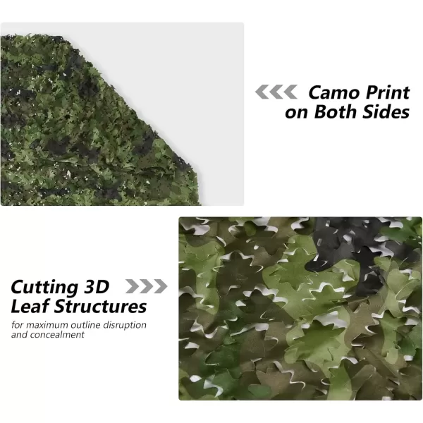 imageBASSDASH Camo Netting with Back Meshing Camouflage Mesh Water Resistant for Hunting Blind Theme Decoration Sunshade CoverWoodland Camo II