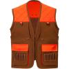 imageBASSDASH Multi Pockets Upland Field Bird Hunting Vest Blaze Orange Brown Water Resistant Rip Stop for Men WomenBrownBlaze Orange