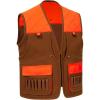 imageBASSDASH Multi Pockets Upland Field Bird Hunting Vest Blaze Orange Brown Water Resistant Rip Stop for Men WomenBrownBlaze Orange