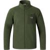imageBASSDASH AllDay Mens Full Zip Fleece Jacket Soft Sweatshirt Breathable MidWeight Polar Fleece Winter Coat with PocketsArmy Green
