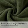imageBASSDASH AllDay Mens Full Zip Fleece Jacket Soft Sweatshirt Breathable MidWeight Polar Fleece Winter Coat with PocketsArmy Green