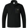 imageBASSDASH AllDay Mens Full Zip Fleece Jacket Soft Sweatshirt Breathable MidWeight Polar Fleece Winter Coat with PocketsBlack
