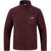 imageBASSDASH AllDay Mens Full Zip Fleece Jacket Soft Sweatshirt Breathable MidWeight Polar Fleece Winter Coat with PocketsBurgundy