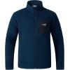 imageBASSDASH AllDay Mens Full Zip Fleece Jacket Soft Sweatshirt Breathable MidWeight Polar Fleece Winter Coat with PocketsDark Blue