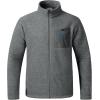 imageBASSDASH AllDay Mens Full Zip Fleece Jacket Soft Sweatshirt Breathable MidWeight Polar Fleece Winter Coat with PocketsDark Heather Grey