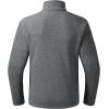 imageBASSDASH AllDay Mens Full Zip Fleece Jacket Soft Sweatshirt Breathable MidWeight Polar Fleece Winter Coat with PocketsDark Heather Grey