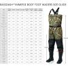 imageBASSDASH Camo Breathable Boot Foot Hunting Waders Ripstop Lightweight Chest Wader for Fishing ATVBoot Foot Wader  Reeds