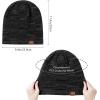 imageBASSDASH Winter Slouchy Beanies Thick Fleece Lined Skull Cap for Men Women Warm Knitting HatBlack