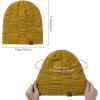 imageBASSDASH Winter Slouchy Beanies Thick Fleece Lined Skull Cap for Men Women Warm Knitting HatDeep Lemon