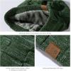 imageBASSDASH Winter Slouchy Beanies Thick Fleece Lined Skull Cap for Men Women Warm Knitting HatForest Green