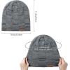 imageBASSDASH Winter Slouchy Beanies Thick Fleece Lined Skull Cap for Men Women Warm Knitting HatLight Grey