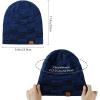 imageBASSDASH Winter Slouchy Beanies Thick Fleece Lined Skull Cap for Men Women Warm Knitting HatPrussian Blue