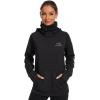 imageBASSDASH Womens Fleece Fishing Hoodie with Neck Gaiter Water Resistant Performance Hiking Sweatshirt PulloverBlack
