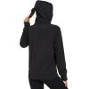 imageBASSDASH Womens Fleece Fishing Hoodie with Neck Gaiter Water Resistant Performance Hiking Sweatshirt PulloverBlack