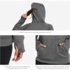 imageBASSDASH Womens Fleece Fishing Hoodie with Neck Gaiter Water Resistant Performance Hiking Sweatshirt PulloverDark Heather Grey