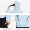 imageBASSDASH Womens Fleece Fishing Hoodie with Neck Gaiter Water Resistant Performance Hiking Sweatshirt PulloverLight Blue