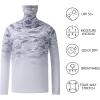 imageBASSDASH Youth UPF 50 Hooded Shirts with Mask UV Neck Gaiter Sun Protection Long Sleeve T Shirt for Fishing SwimGrey Fish Gradient