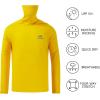 imageBASSDASH Youth UPF 50 Hooded Shirts with Mask UV Neck Gaiter Sun Protection Long Sleeve T Shirt for Fishing SwimLemon Yellow