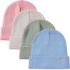 imageBASSDASH Winter Stretchy Knit Beanie Hats Soft Warm for Men Women Lightweight Stylish Unisex Cuffed Beanies Pack of 4Collection G
